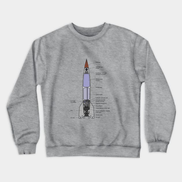 V2 Diagram Crewneck Sweatshirt by Crashlander